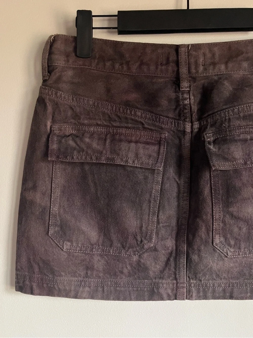 Madewell MN Dye Studio Denim Patch Pocket Utility Mini Skirt Size 25 Fig NO931
